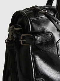 Buckle Detail Top Handle Bag