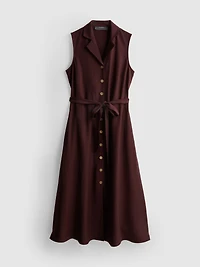 Belted Midi Shirt Dress