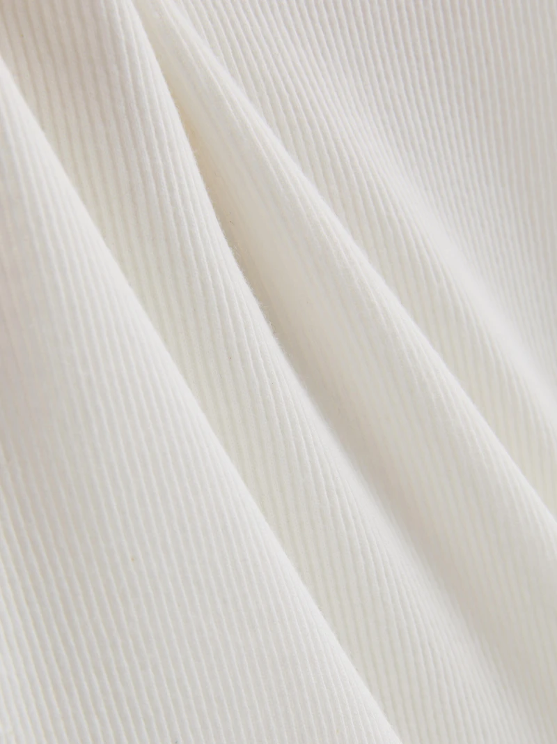Cotton-Blend Ribbed Long-Sleeve Top
