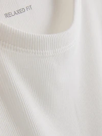 Cotton-Blend Ribbed Long-Sleeve Top