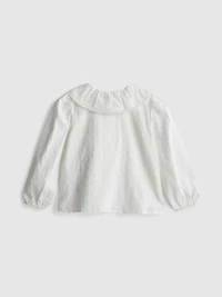 1-12yrs | The Edit Pure Cotton Embroidered Collared Blouse