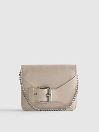 Buckle Detail Chain Wallet
