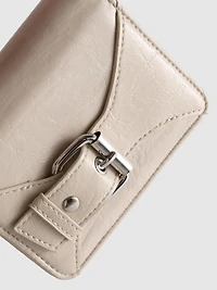 Buckle Detail Chain Wallet