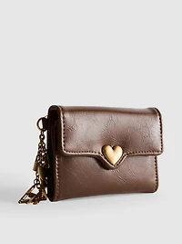 Heart Clasp Charm Wallet