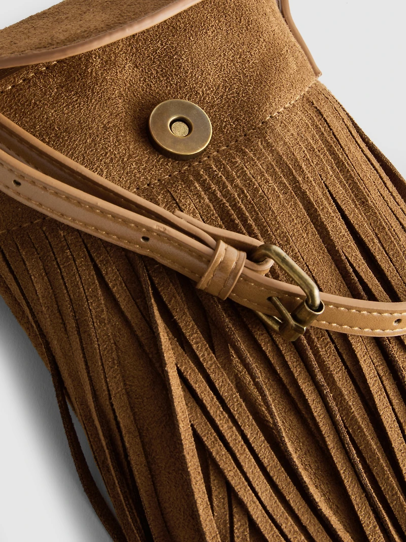 Fringed Phone Holder Bag