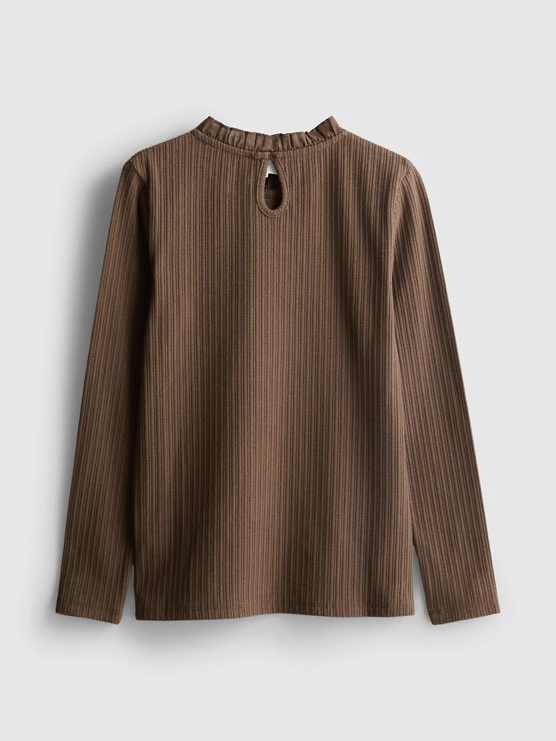 1-12yrs | The Edit Cotton Rich Pointelle Long Sleeve T-Shirt
