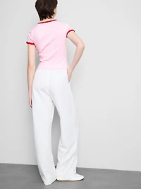 Printed Cotton Ringer Baby Tee