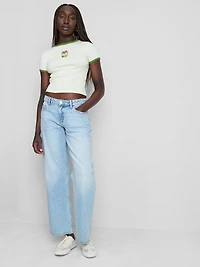 Printed Cotton Ringer Baby Tee