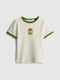 Printed Cotton Ringer Baby Tee