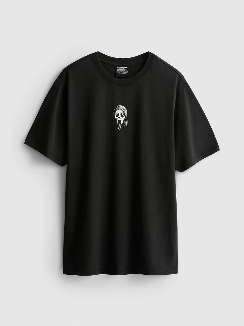 Ghost Face Cotton Graphic Oversized Tee
