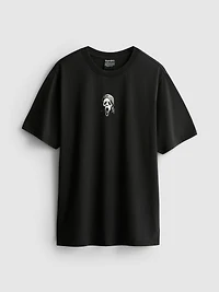 Ghost Face Cotton Graphic Oversized Tee