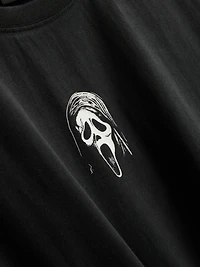 Ghost Face Cotton Graphic Oversized Tee