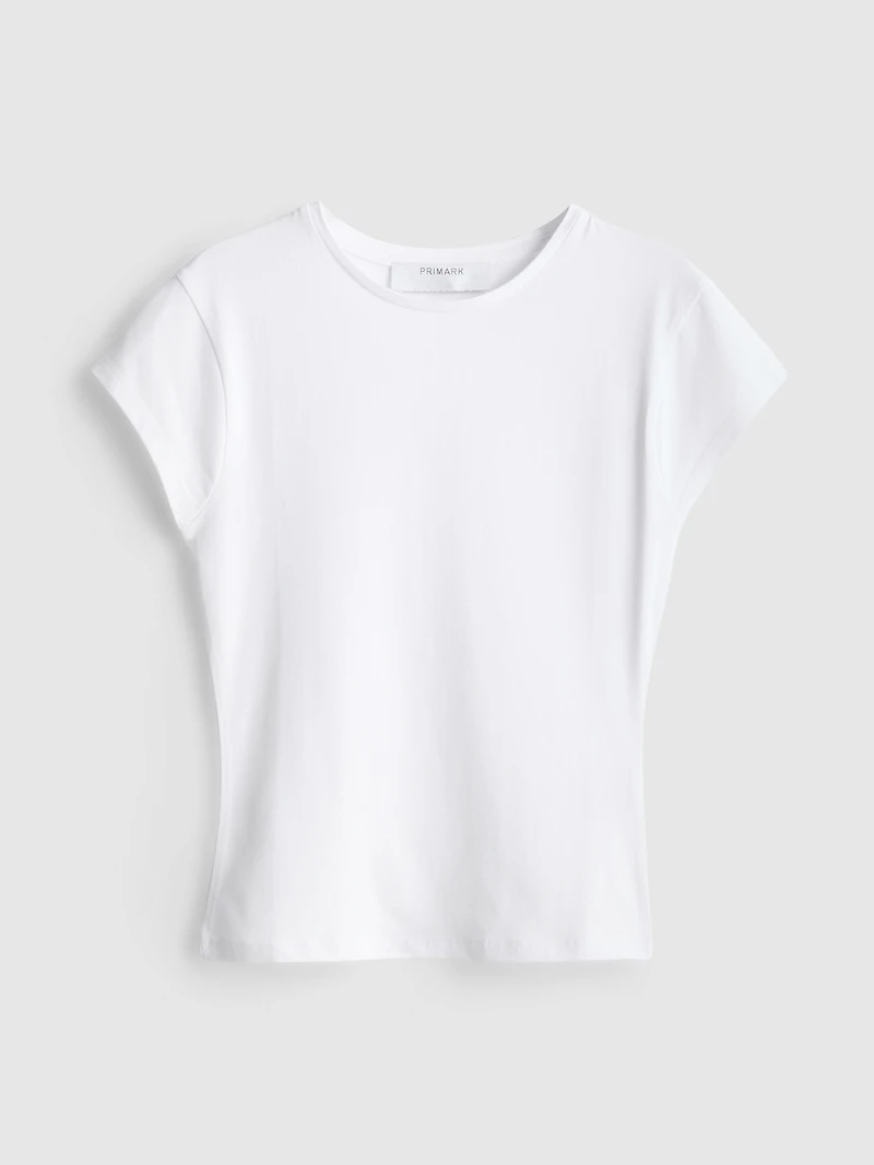 Cotton-Rich Fitted Short-Sleeve Tee