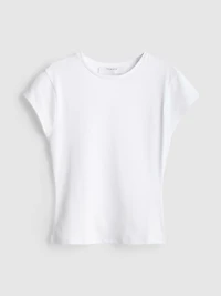 Cotton-Rich Fitted Short-Sleeve Tee