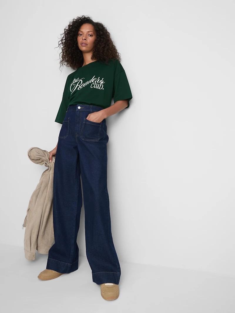 Paula Echevarría Oversized Slogan Tee