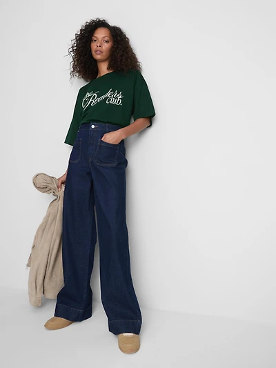 Paula Echevarría Oversized Slogan Tee