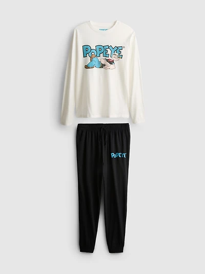 Popeye Pure Cotton Long Pajama Set