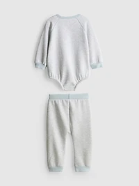 0-18mths | Disney's Mickey Mouse Pure Cotton Bodysuit and Joggers Set