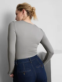 Second Skin Long-Sleeve Crewneck Top