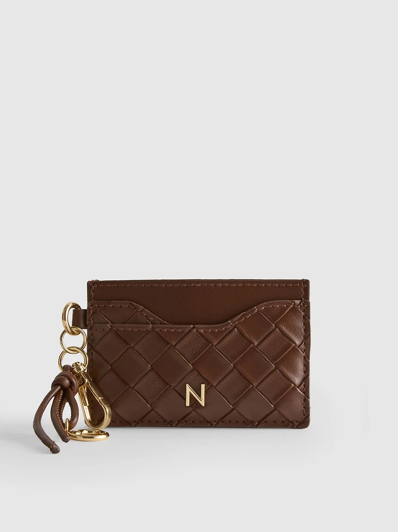 Initial Card Holder Keychain
