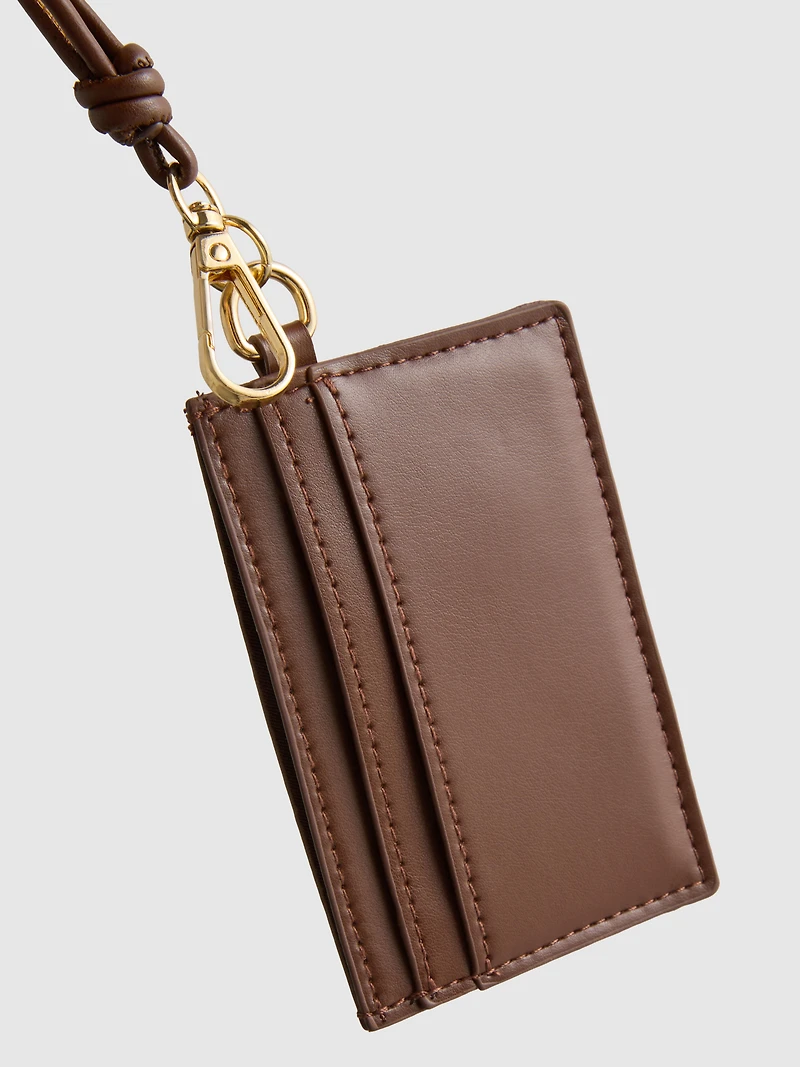 Initial Card Holder Keychain