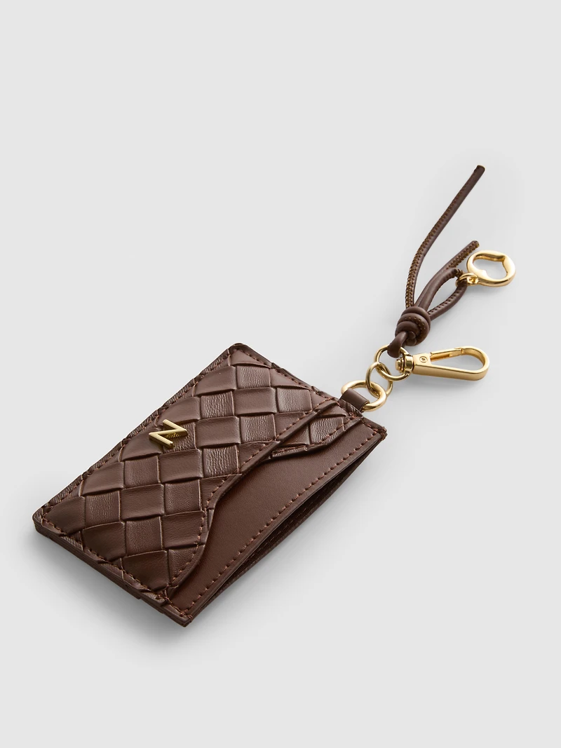 Initial Card Holder Keychain