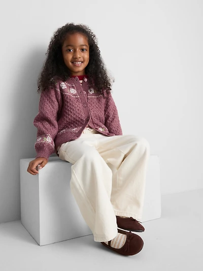 1-9yrs | Scallop-Trim Cardigan