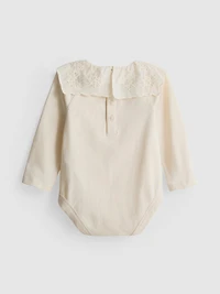 0-18mths | The Edit Eyelet Collar Newborn Bodysuit