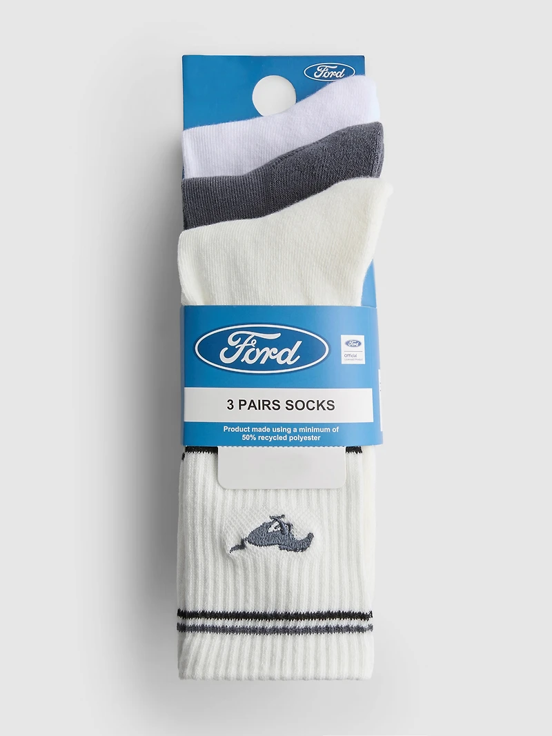 3-Pack Ford Crew Socks