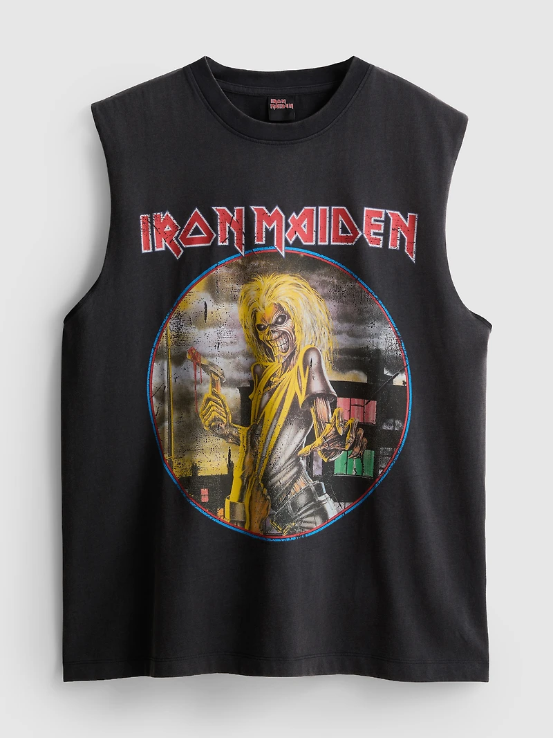 Iron Maiden Cotton Graphic Tank Top
