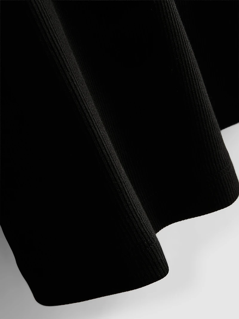 Cotton Rich Ribbed Long Sleeve Top