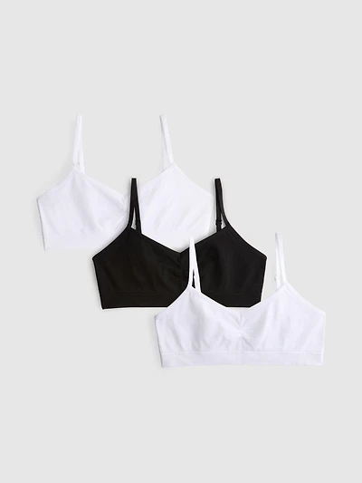 7-15yrs | 3pk Seamless Spaghetti Strap Cropped Tops