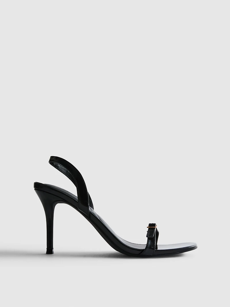 Patent Strappy Heeled Sandals