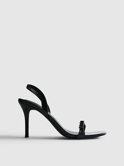 Patent Strappy Heeled Sandals