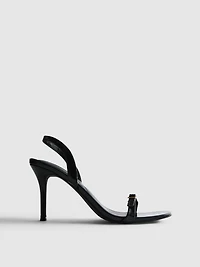 Patent Strappy Heeled Sandals