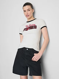 The Rolling Stones Cotton Graphic Ringer Tee