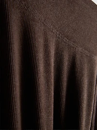 Cotton-Rich Ribbed Wide-Leg Pants