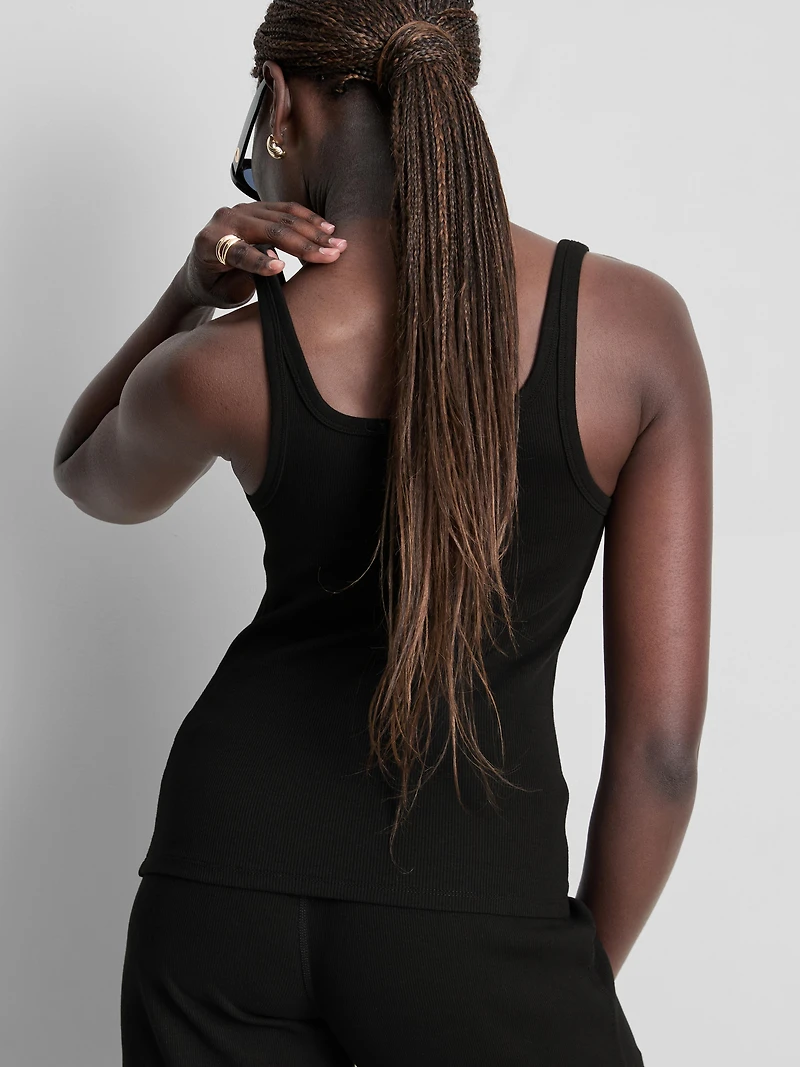 Cotton Rich Ribbed Tank Top
