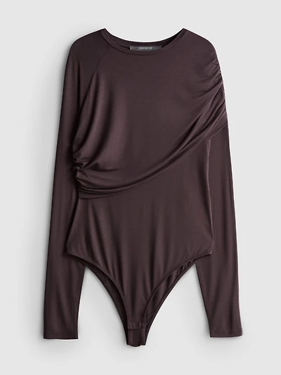 Paula Echevarría Draped Long-Sleeve Onesie