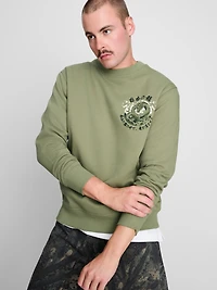 Cotton-Blend Dragon Sweatshirt