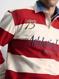 Cotton Blend Striped Rugby Shirt