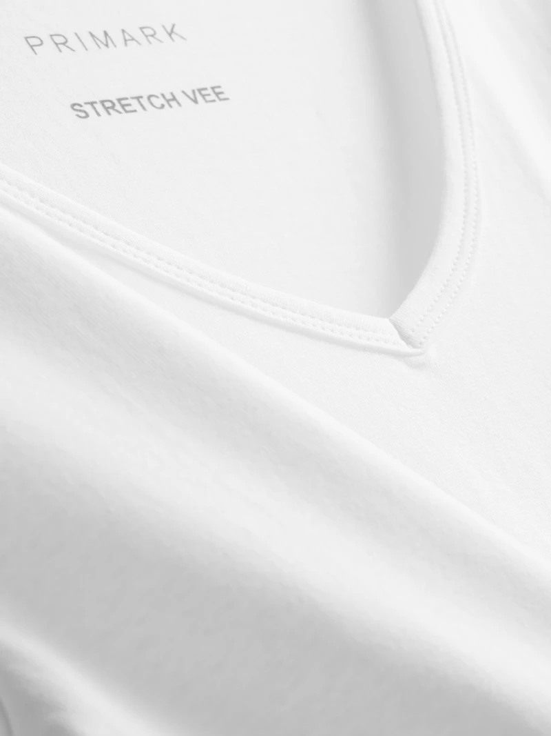 Cotton-Rich Long-Sleeve V-Neck Tee
