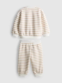 0-18mths | Cotton Rich Pretzel Sweatshirt and Joggers Set