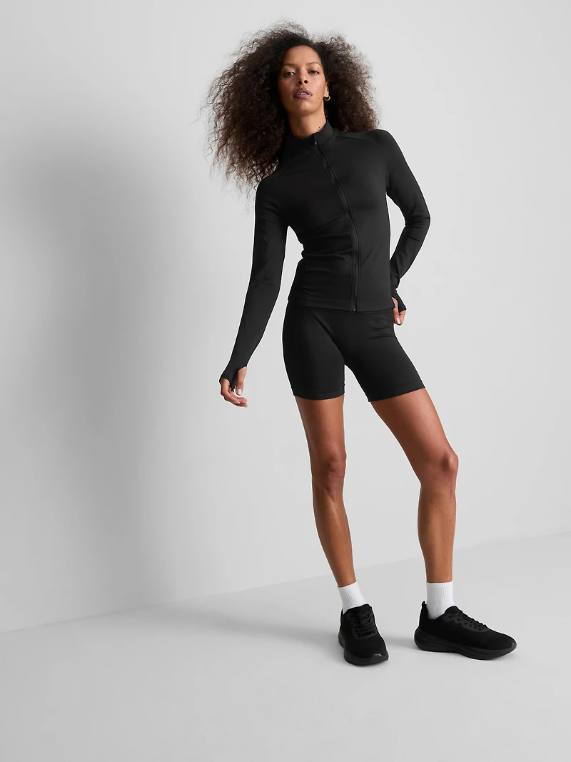 Seamless Zip Through Active Jacket