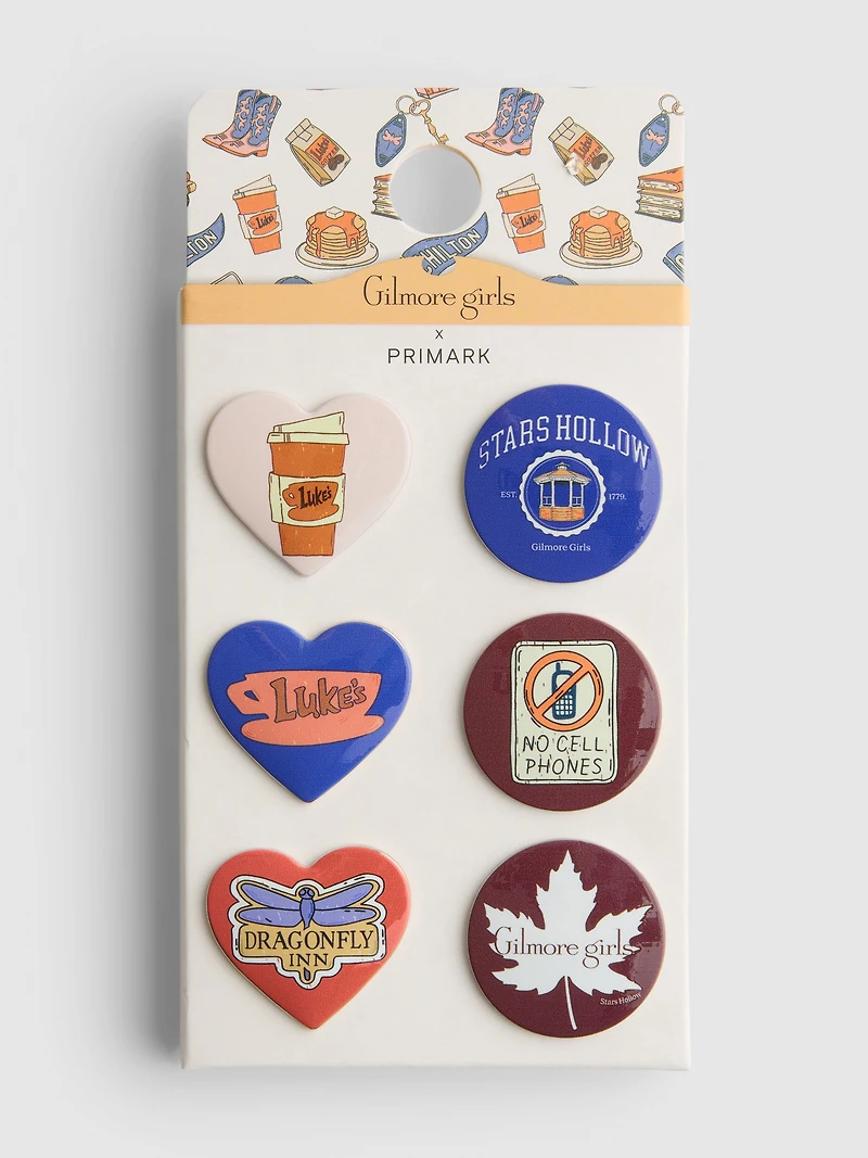 6pk Gilmore Girls Pins