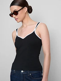 Cotton-Rich Sweetheart Tank Top