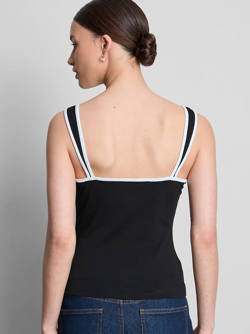 Cotton-Rich Sweetheart Tank Top