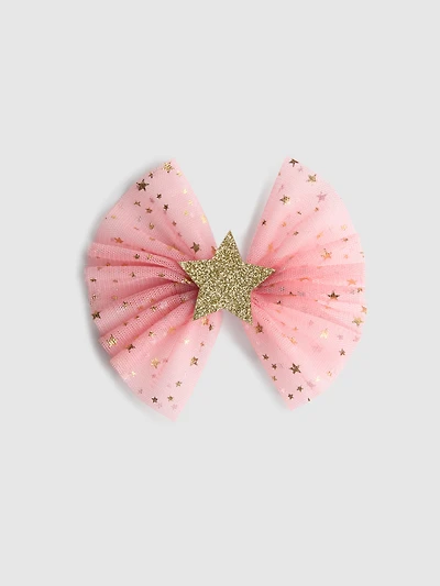 Star Tulle Bow Hair Clip