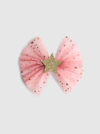 Star Tulle Bow Hair Clip