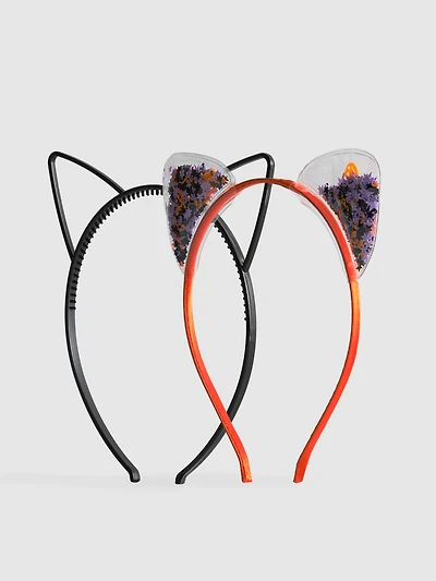 2pk Cat Ear Headbands
